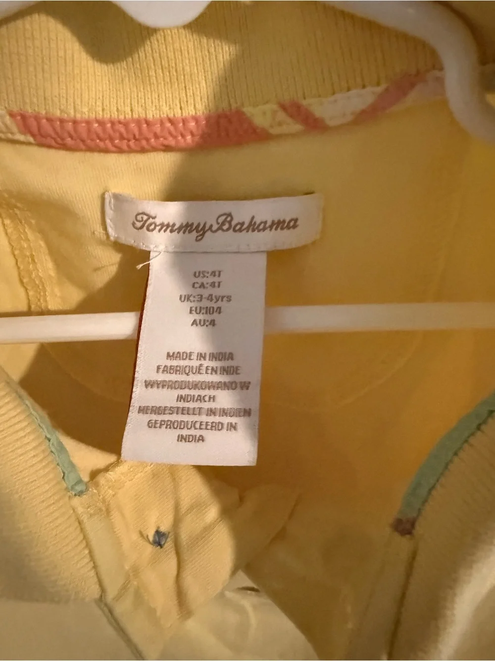 Tommy Bahama Boys Polo Shirt – Yellow – Size 4T